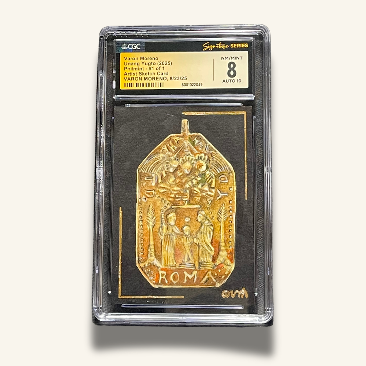 1/1 Premium CGC Graded Sketch Card. Signed by Varon Moreno