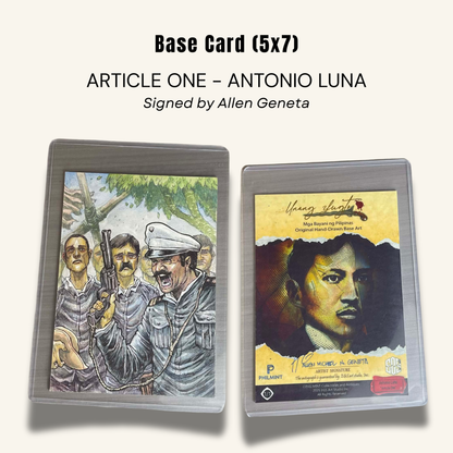 1/1 (5x7) Base Card. "Article One"