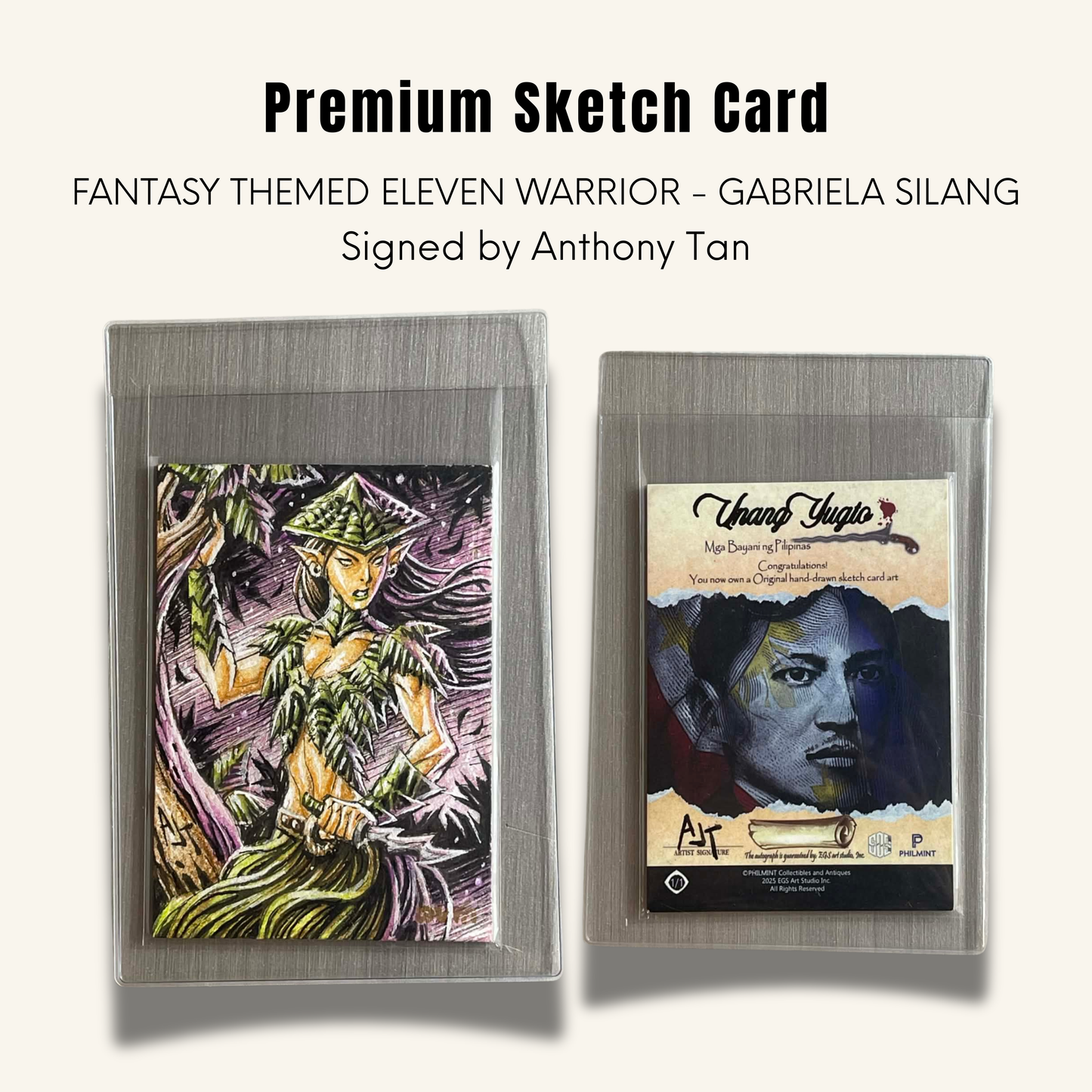 1/1 Premium Sketch Card. "Fantasy Themed Eleven Warrior"