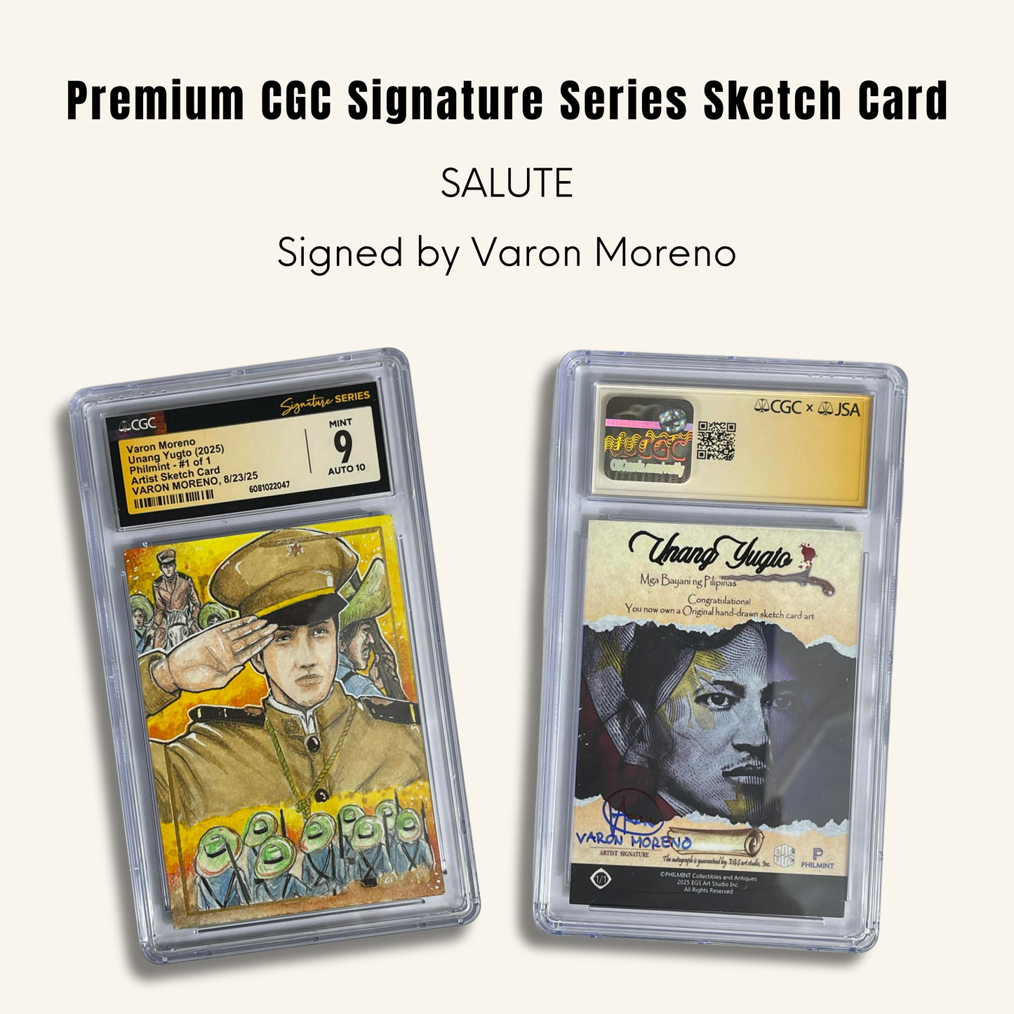 1/1 Premium CGC Graded Sketch Card. "Salute"