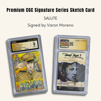 1/1 Premium CGC Graded Sketch Card. "Salute"