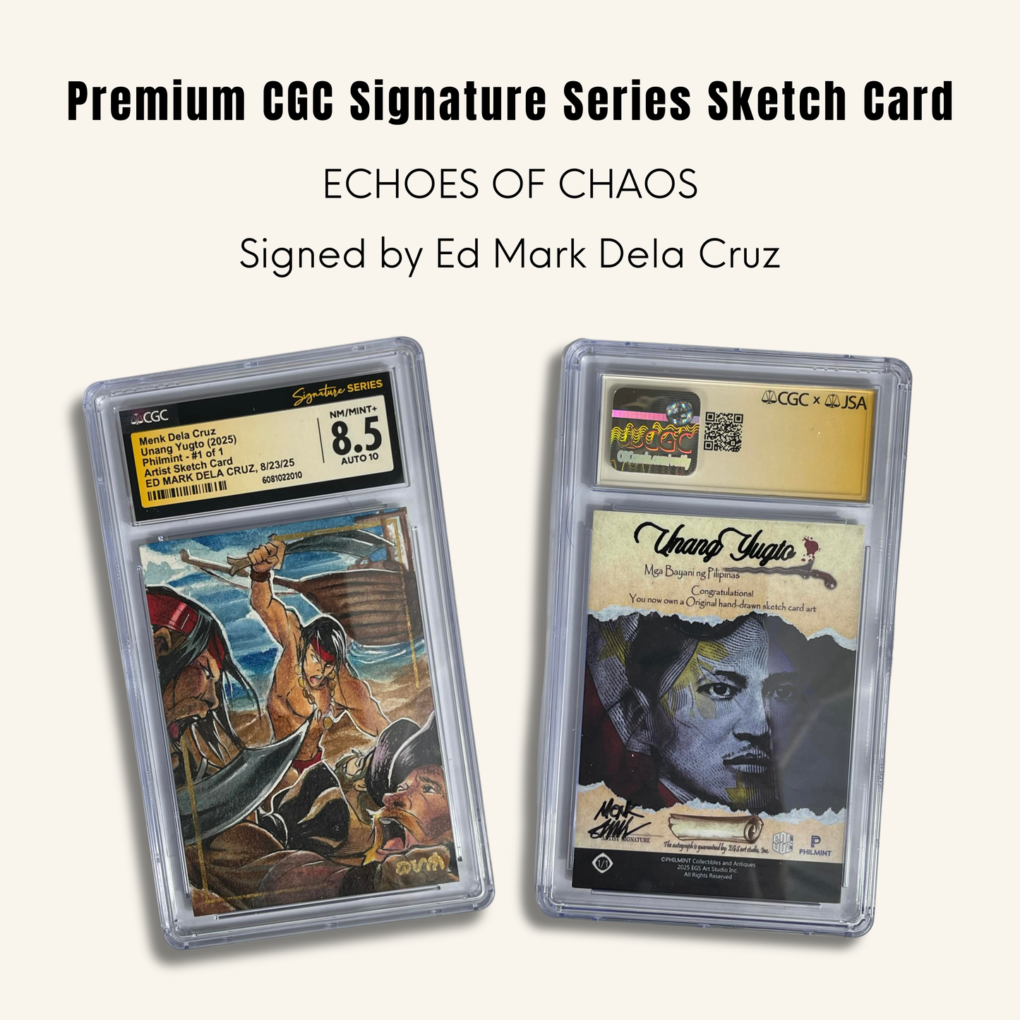 1/1 Premium CGC Graded Sketch Card. "Echoes of Chaos"