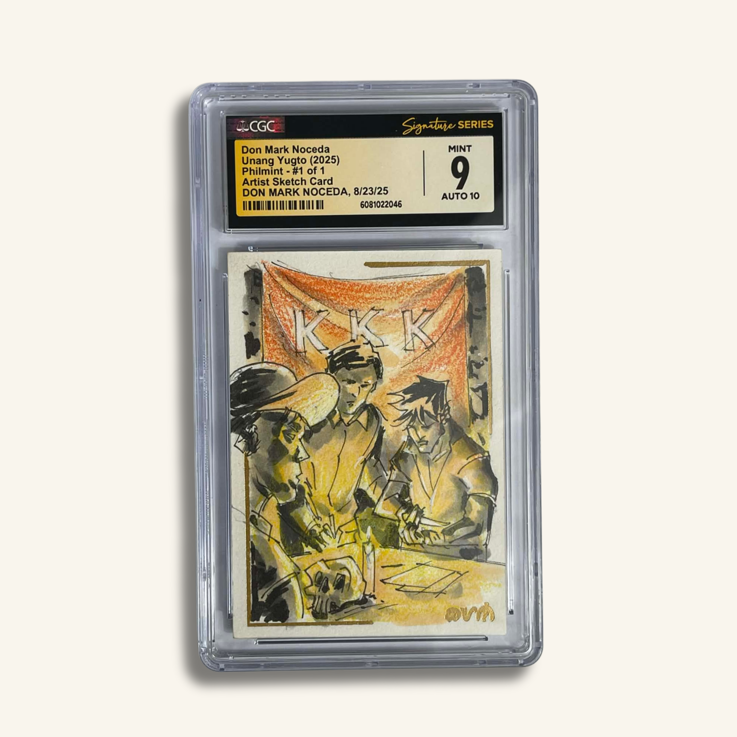 1/1 Premium CGC Graded Sketch Card. "KKK"