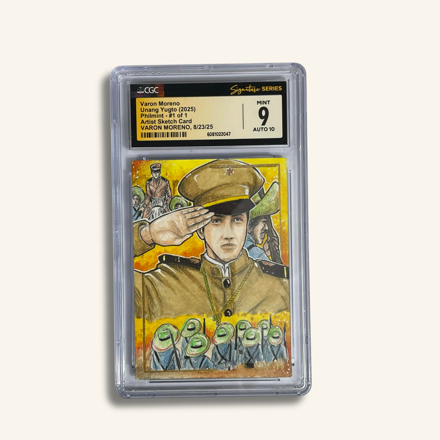 1/1 Premium CGC Graded Sketch Card. "Salute"