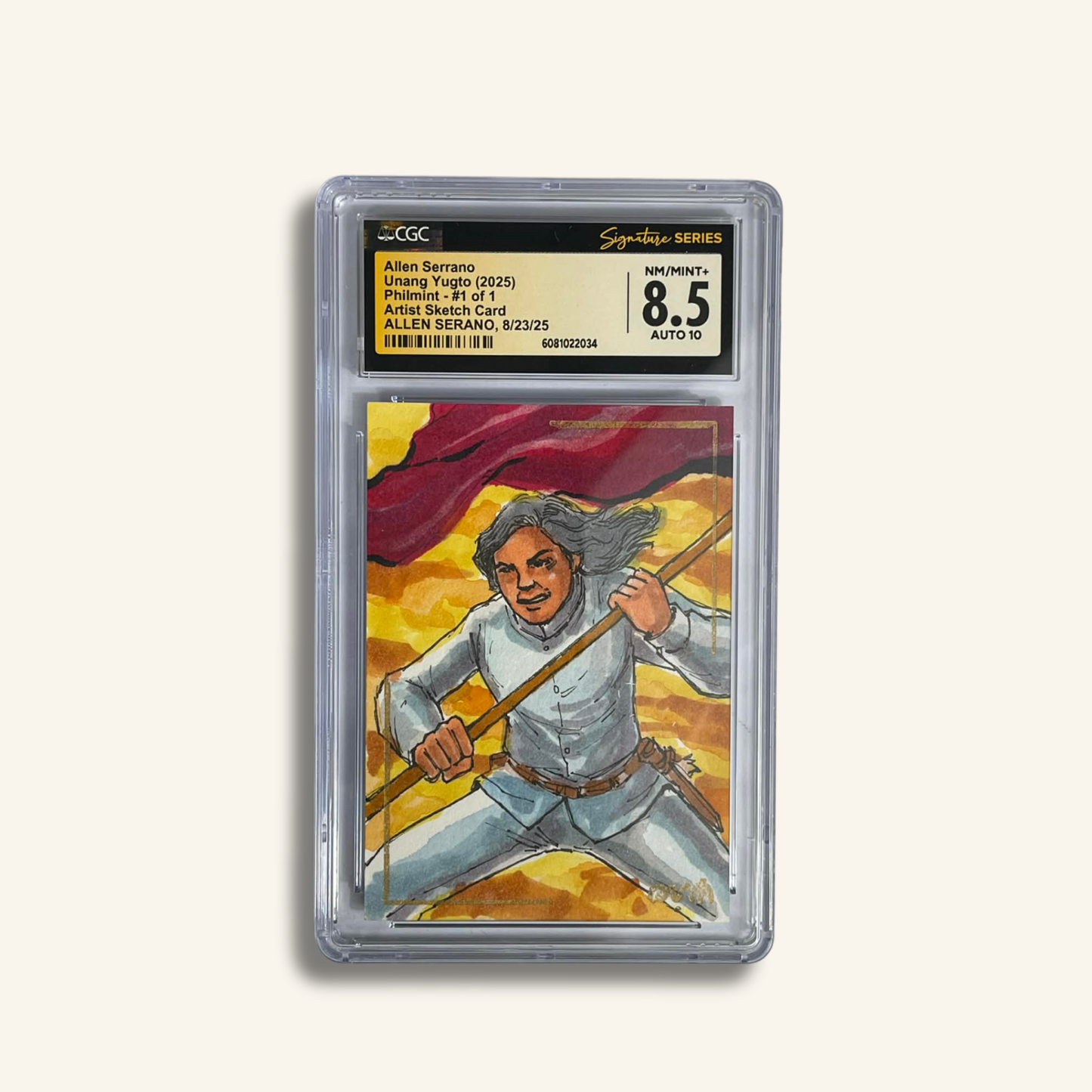 1/1 Premium CGC Graded Sketch Card. Macario Sakay