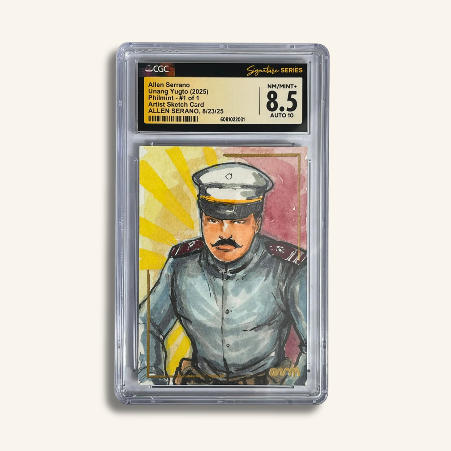 1/1 Premium CGC Graded Sketch Card. Heneral Luna