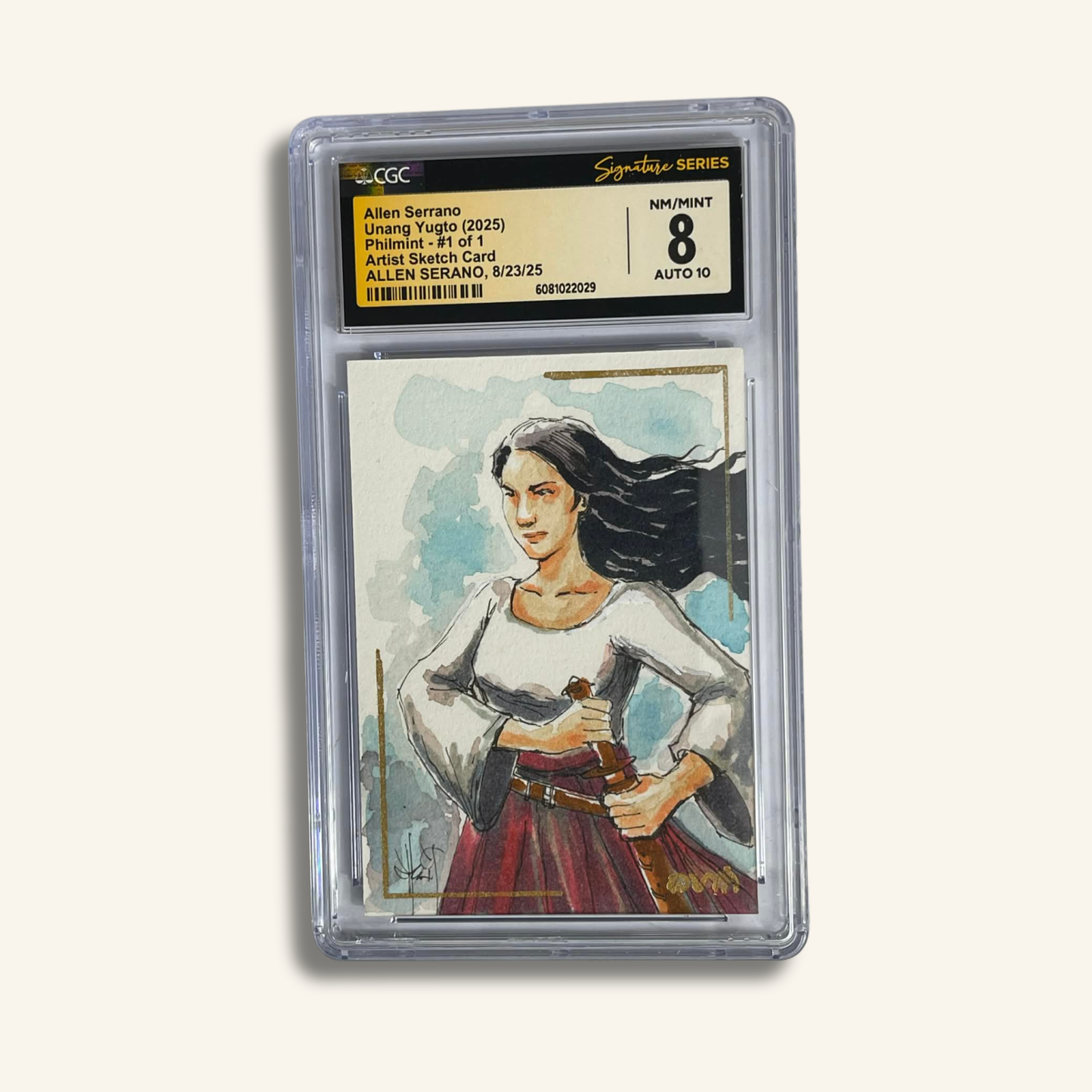 1/1 Premium CGC Graded Sketch Card. Agueda Kahabagan