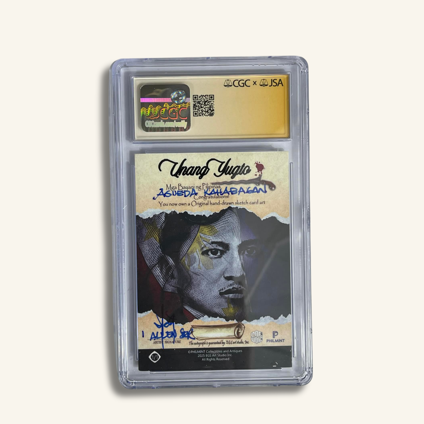 1/1 Premium CGC Graded Sketch Card. Agueda Kahabagan