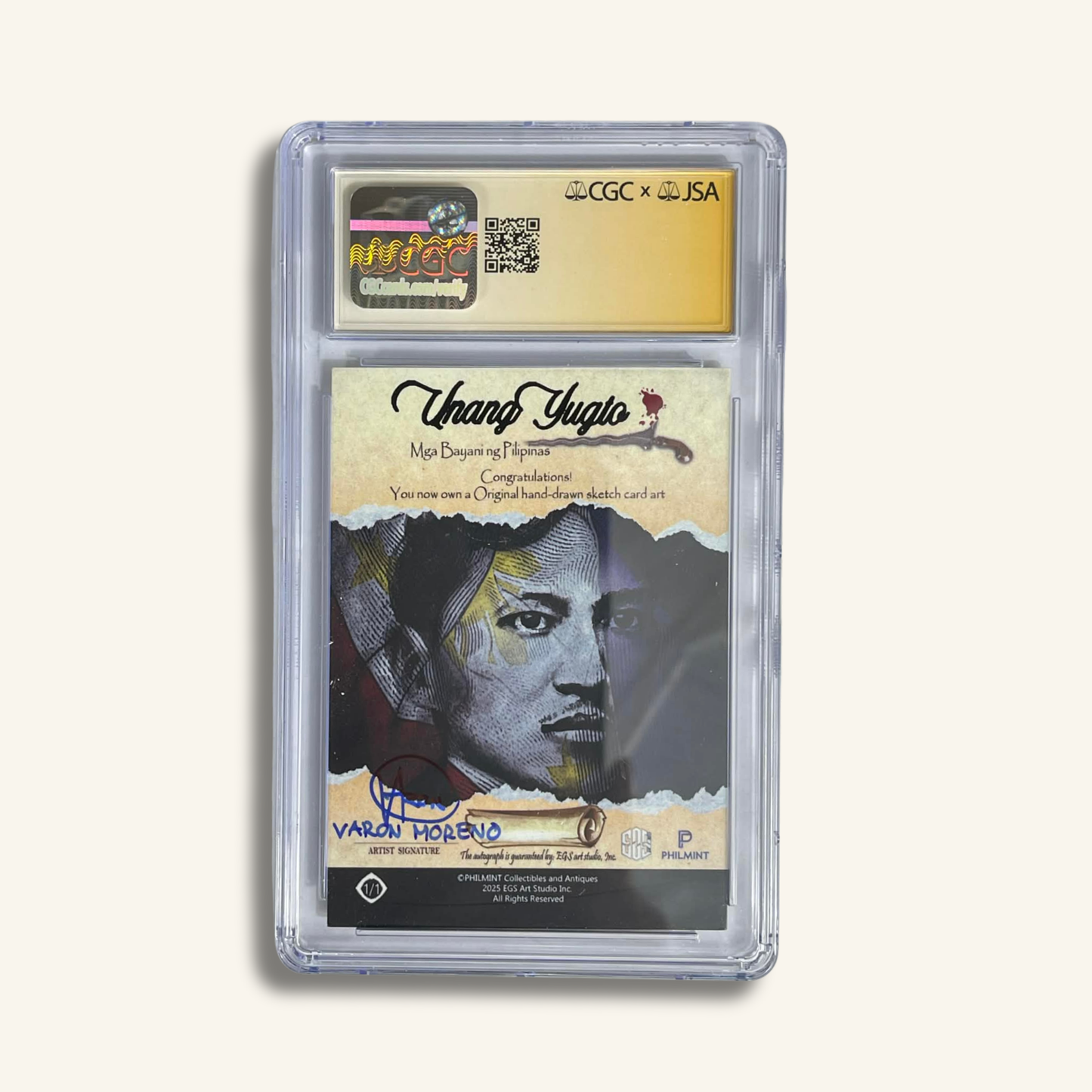 1/1 Premium CGC Graded Sketch Card. "Salute"