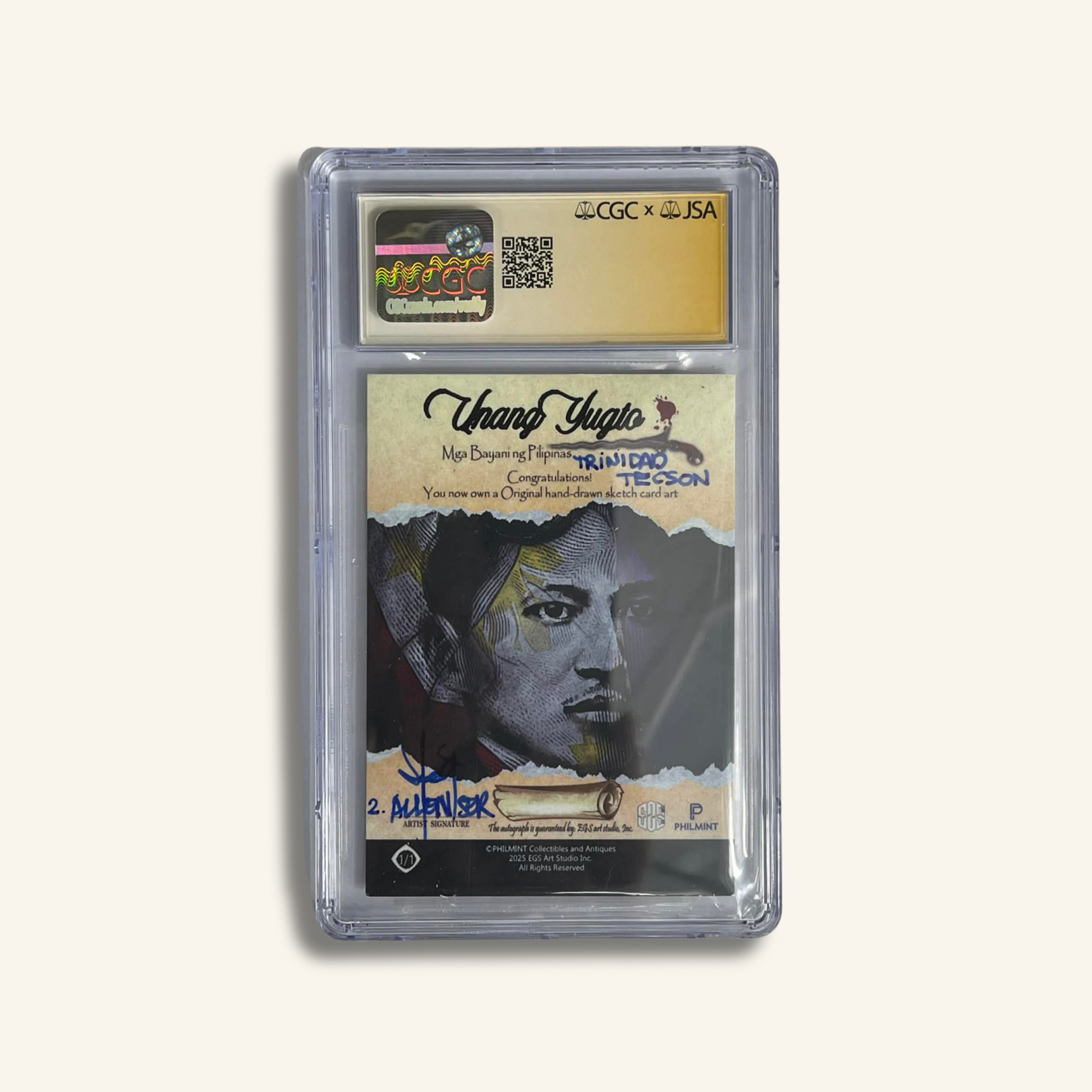 1/1 Premium CGC Graded Sketch Card. Trinidad Tecson