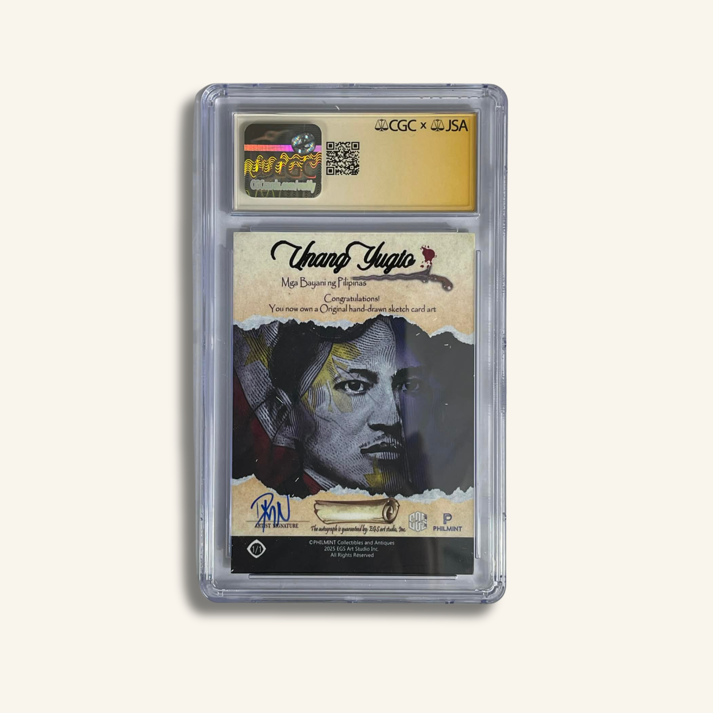 1/1 Premium CGC Graded Sketch Card. Fall of A Hero