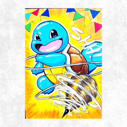 SQUIRTLE PLAYING SPINTOP