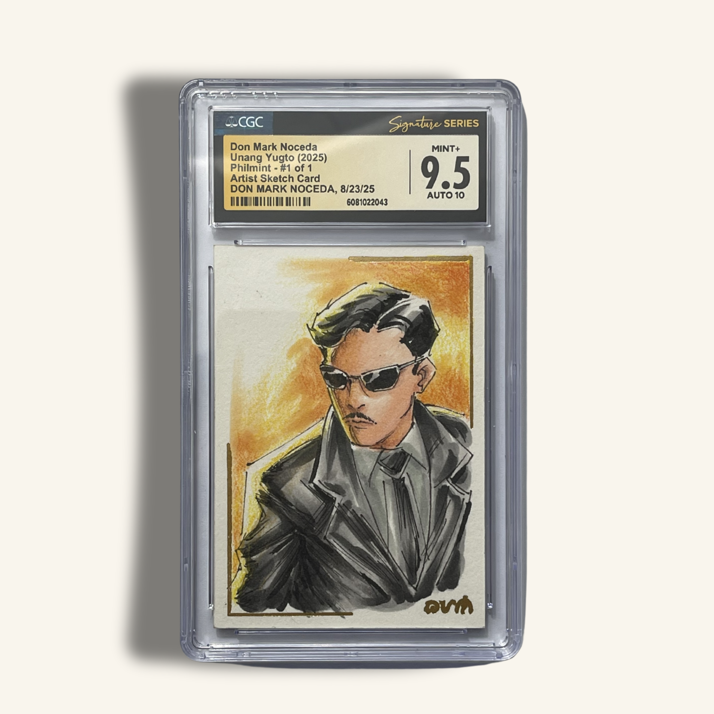 1/1 Premium CGC Graded Sketch Card. Signed by DMN