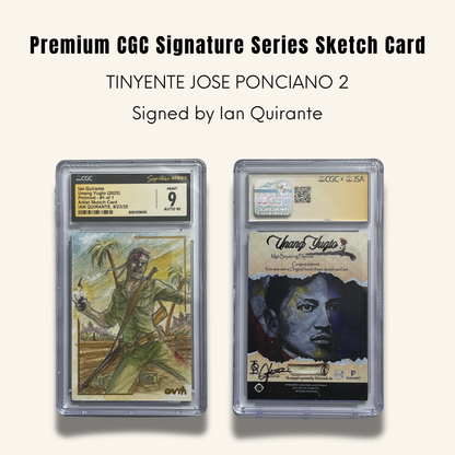 1/1 Premium CGC Graded Sketch Card. Tinyente Jose Ponciano 2