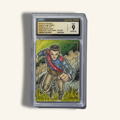 1/1 Premium CGC Graded Sketch Card. Signed by Percival Kholoma