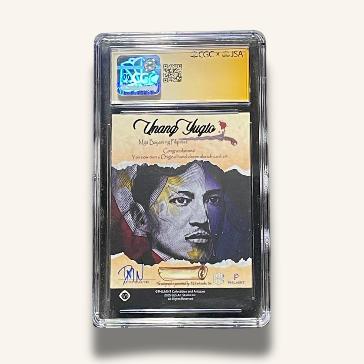 1/1 Premium CGC Graded Sketch Card. Signed by Don Mark Noceda