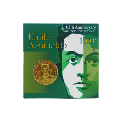 150th ANNIV COMMEMORATIVE COIN - EMILIO AGUINALDO - 100 PISO