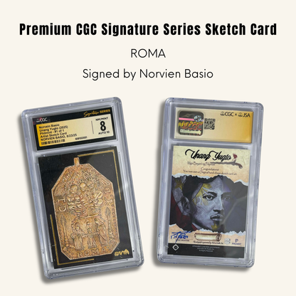 1/1 Premium CGC Graded Sketch Card. Roma
