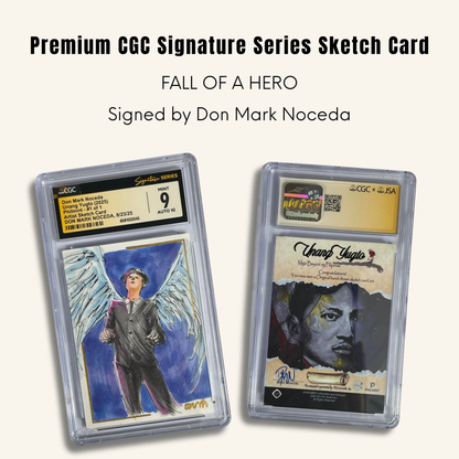 1/1 Premium CGC Graded Sketch Card. Fall of A Hero