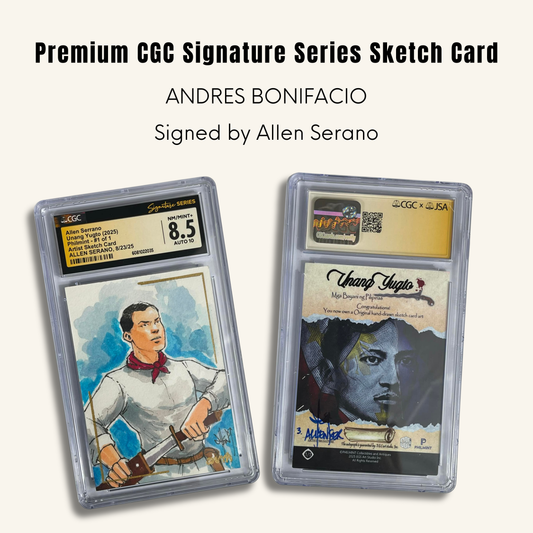 1/1 Premium CGC Graded Sketch Card. Andres Bonifacio
